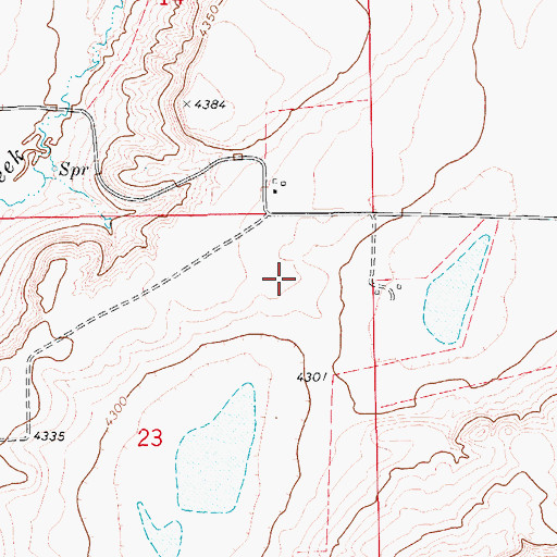 Topographic Map of 16N12E14DD__01 Well, MT