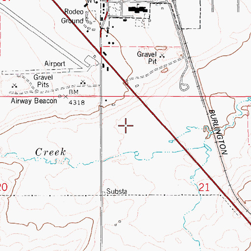 Topographic Map of 16N12E16CC__01 Well, MT