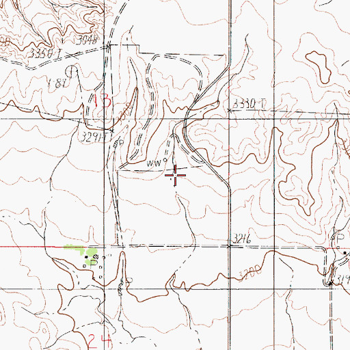 Topographic Map of 16N49E01DDBB01 Well, MT