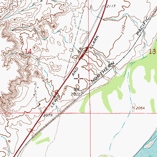 Topographic Map of 16N55E14DADD01 Well, MT