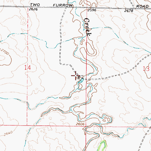 Topographic Map of 16N44E14DAAC01 Well, MT