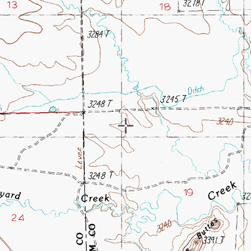 Topographic Map of 16N24E19BAB_01 Well, MT