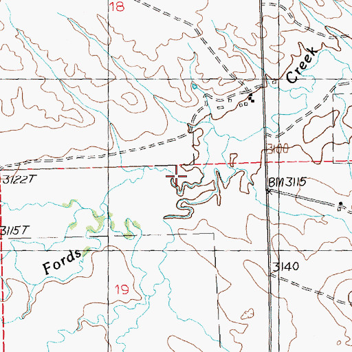 Topographic Map of 16N25E18DDD_01 Well, MT