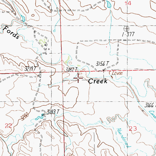 Topographic Map of 16N24E15DDB_01 Well, MT