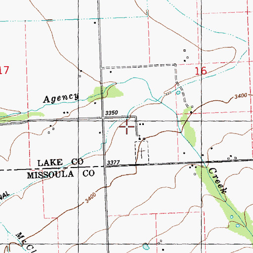 Topographic Map of 16N19W16CCA_01 Well, MT