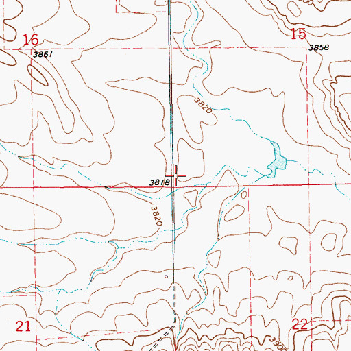 Topographic Map of 16N15E15CCC_01 Well, MT