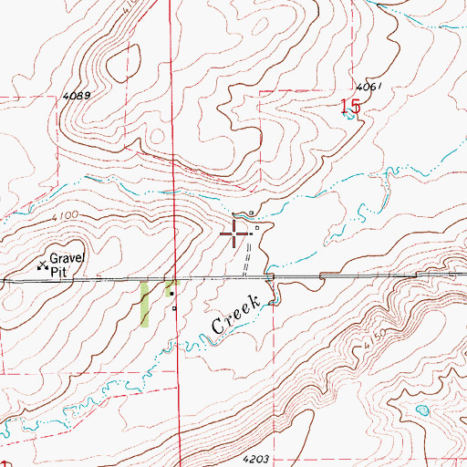 Topographic Map of 16N13E15CCAD01 Well, MT