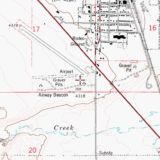 Topographic Map of 16N12E17DA__02 Well, MT