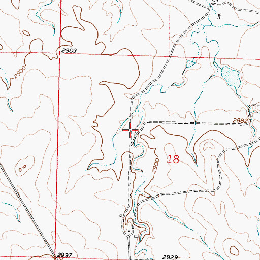 Topographic Map of 16N39E18BDBD01 Well, MT