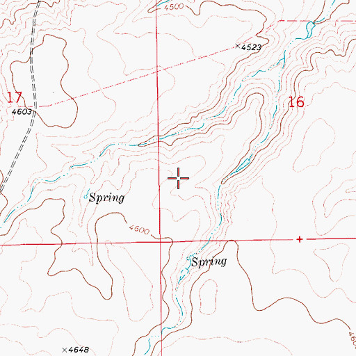 Topographic Map of 16N11E16CB__01 Spring, MT