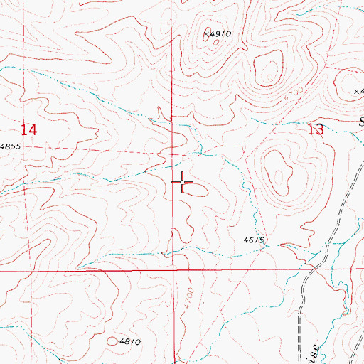 Topographic Map of 16N10E13CB__01 Spring, MT