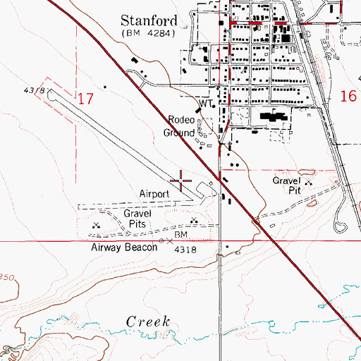 Topographic Map of 16N12E17DDAB01 Well, MT