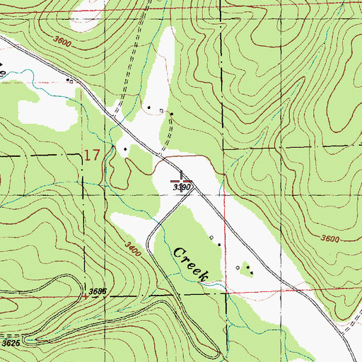 Topographic Map of 16N23W17DDAA01 Well, MT