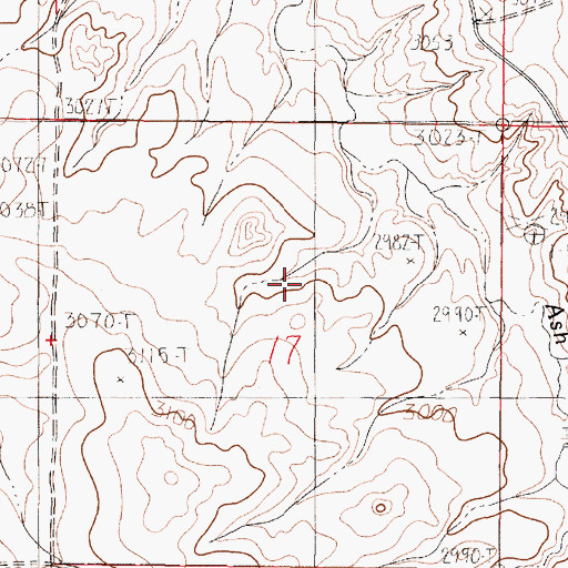 Topographic Map of 16N48E17ACC_01 Well, MT
