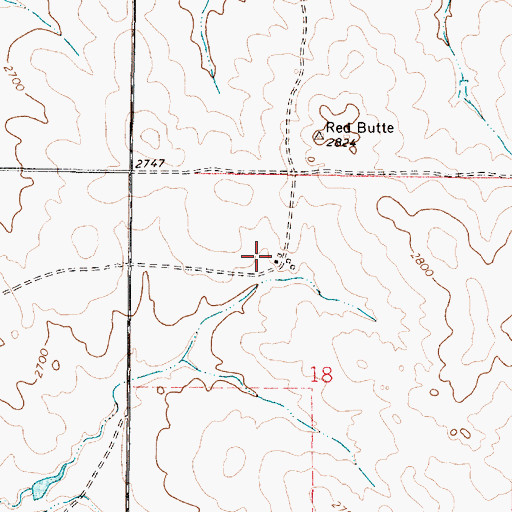 Topographic Map of 16N45E18BACA01 Well, MT