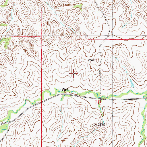 Topographic Map of 16N58E18BD__01 Well, MT