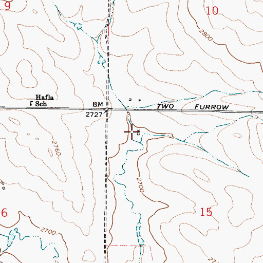 Topographic Map of 16N42E15BAAC01 Well, MT