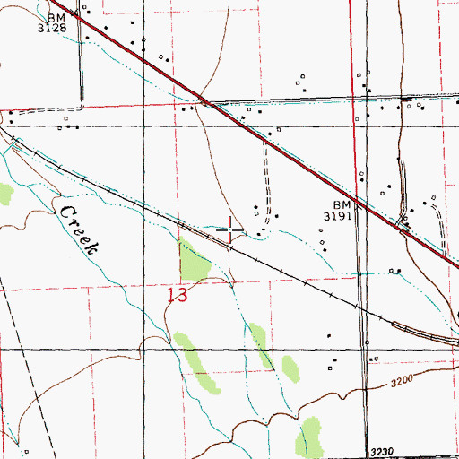 Topographic Map of 16N20W13ACAC01 Well, MT