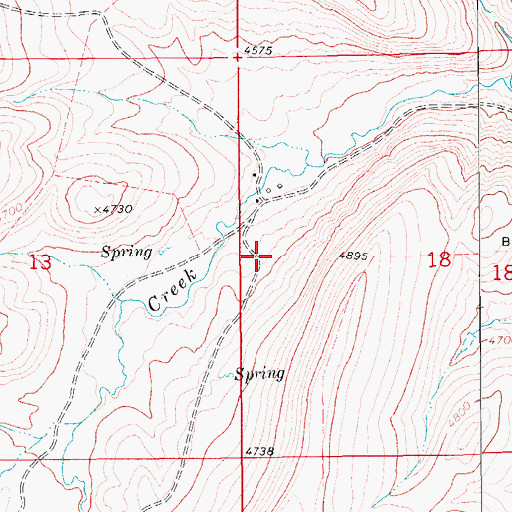 Topographic Map of 16N11E18BC__01 Spring, MT