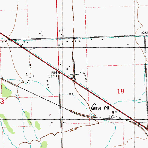 Topographic Map of 16N19W18BCA_01 Well, MT
