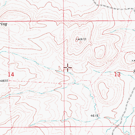 Topographic Map of 16N10E13BC__01 Spring, MT