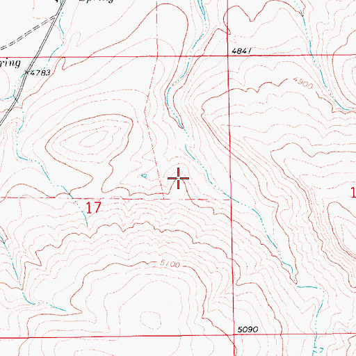 Topographic Map of 16N10E17AD__01 Spring, MT