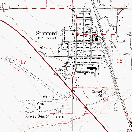Topographic Map of 16N12E17DAAA02 Well, MT