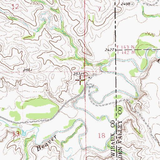 Topographic Map of 16N60E13ABAD01 Well, MT