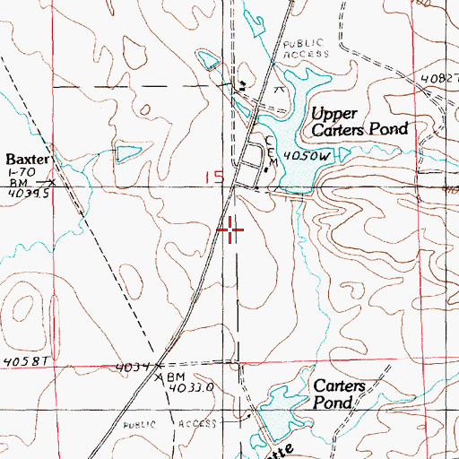 Topographic Map of 16N18E15BDBB01 Well, MT