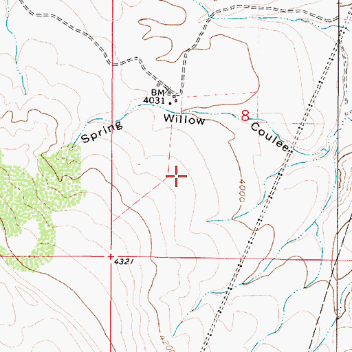 Topographic Map of 16N02E08C___01 Spring, MT