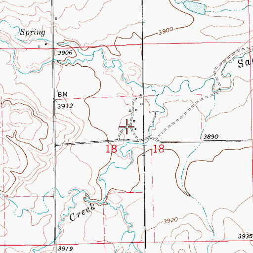 Topographic Map of 16N14E18BDD_01 Well, MT