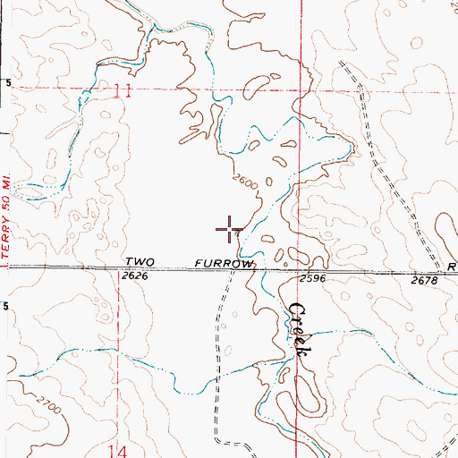 Topographic Map of 16N44E11DDCA01 Well, MT