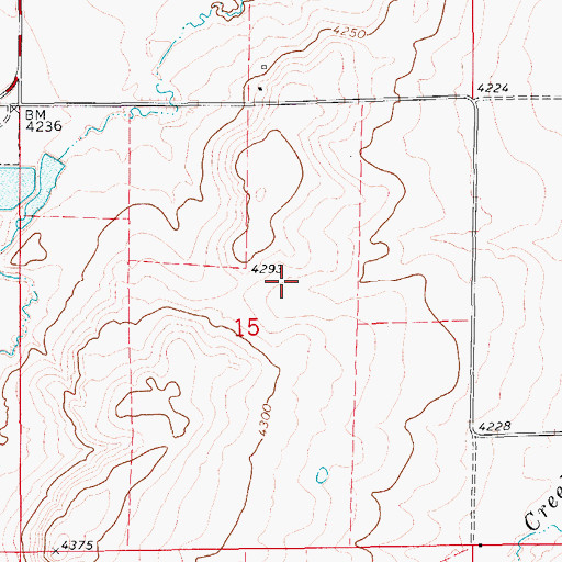 Topographic Map of 16N12E15AB__01 Well, MT