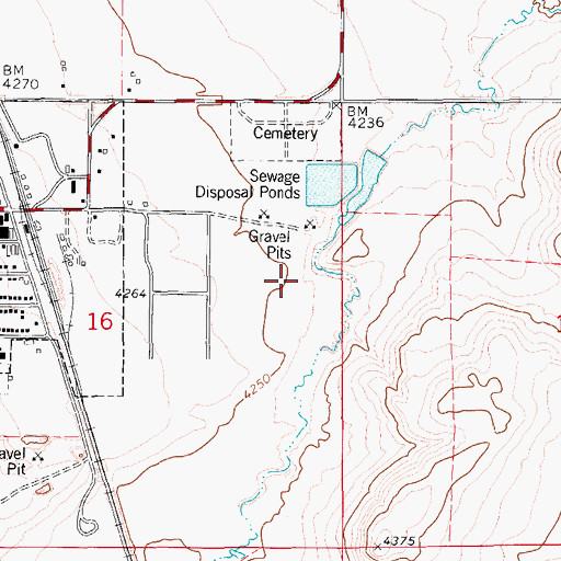 Topographic Map of 16N12E16AA__01 Well, MT