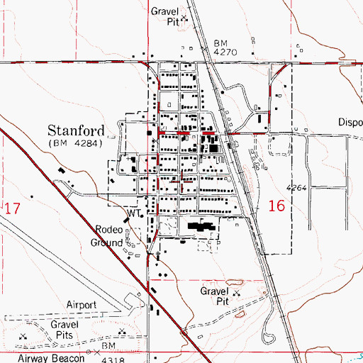 Topographic Map of 16N12E16BB__03 Well, MT