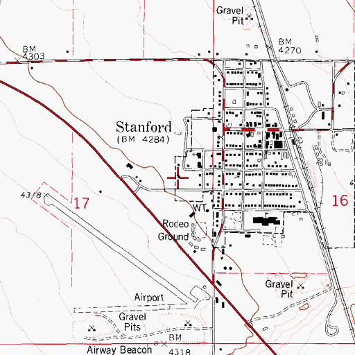 Topographic Map of 16N12E17AA__01 Well, MT