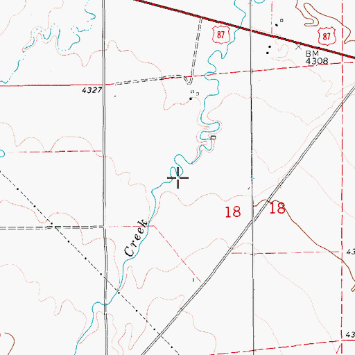 Topographic Map of 16N12E18BA__01 Well, MT