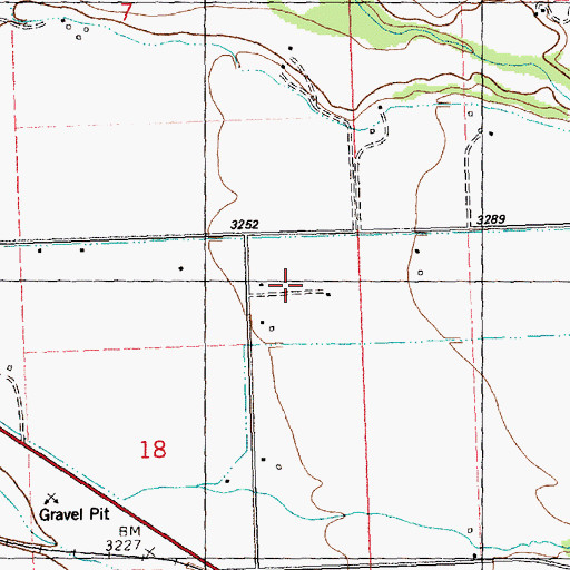 Topographic Map of 16N19W18AABD01 Well, MT