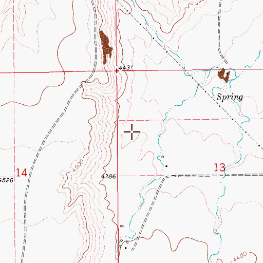 Topographic Map of 16N11E13BB__01 Well, MT