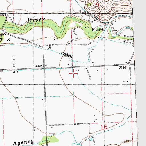 Topographic Map of 16N19W16BABA01 Well, MT