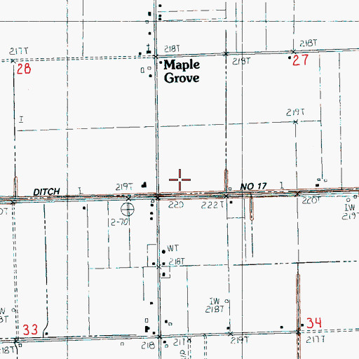 Topographic Map of Ditch Number 17, AR
