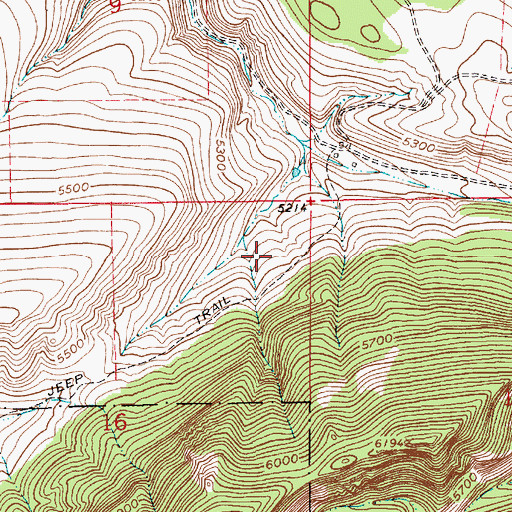 Topographic Map of 16N09E16AA__01 Spring, MT