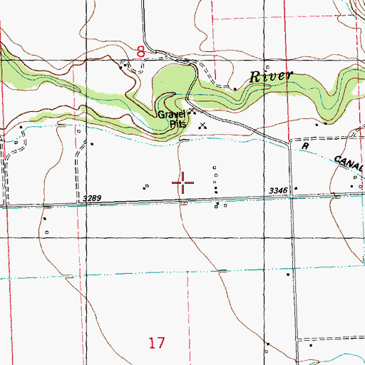 Topographic Map of 16N19W08DCD_01 Well, MT