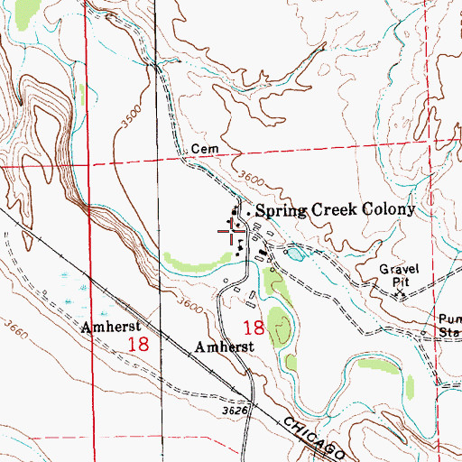 Topographic Map of 16N17E18BAD_01 Well, MT