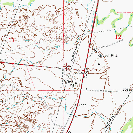 Topographic Map of 16N55E12CCBB01 Well, MT