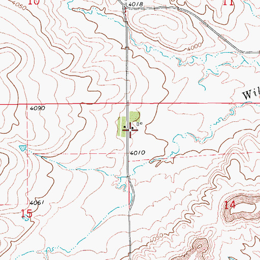 Topographic Map of 16N13E14BBB_01 Well, MT