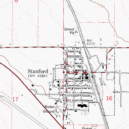 Topographic Map of 16N12E16BBCB01 Well, MT