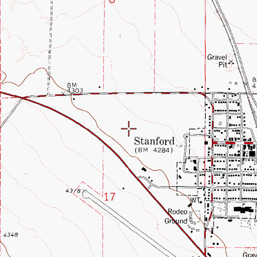 Topographic Map of 16N12E08DC__01 Well, MT