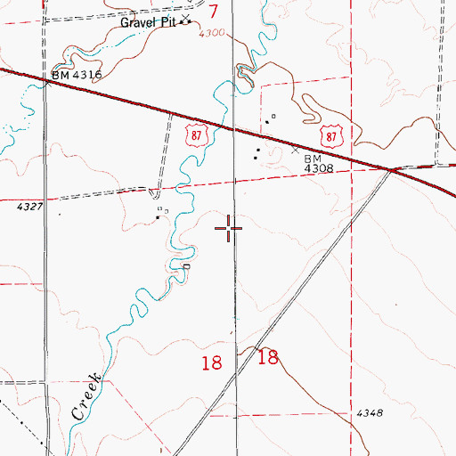 Topographic Map of 16N12E07DC__02 Well, MT