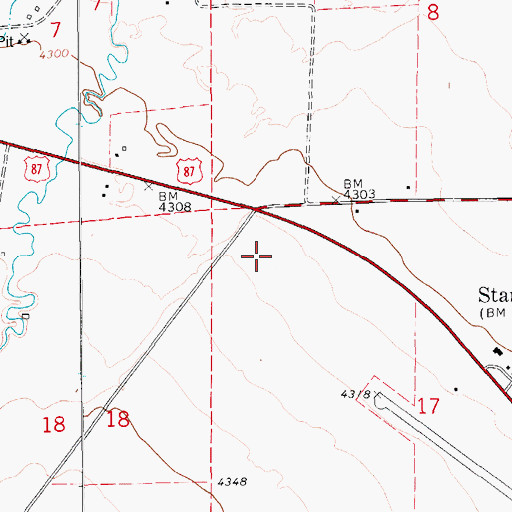 Topographic Map of 16N12E17BB__01 Spring, MT